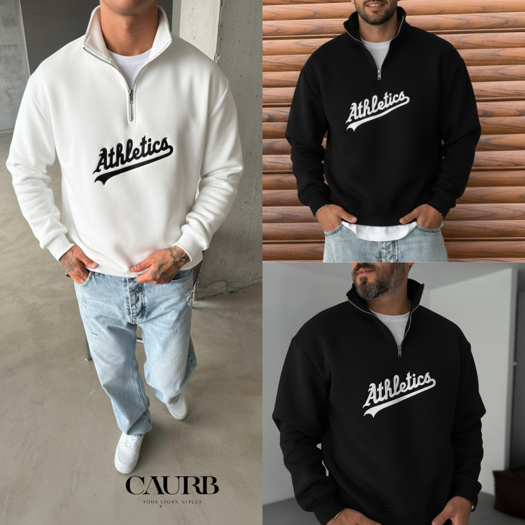 Sweat Zippé “Athletics” ( عبارة عن طرزة Athletics كلمة