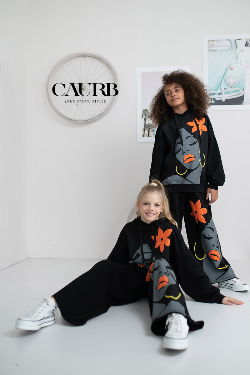 Ensemble sweat à capuche et pantalon large "GIRL"