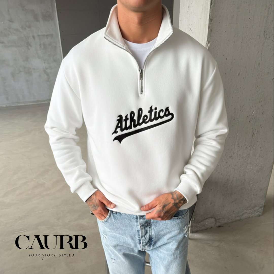 Sweat Zippé “Athletics” ( عبارة عن طرزة Athletics كلمة