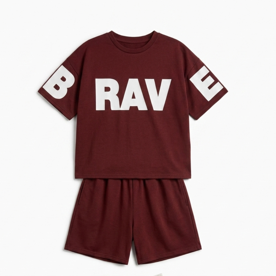 🌟 Ensemble BRAVE Enfant – Style & Confort pour l'Été 🌟