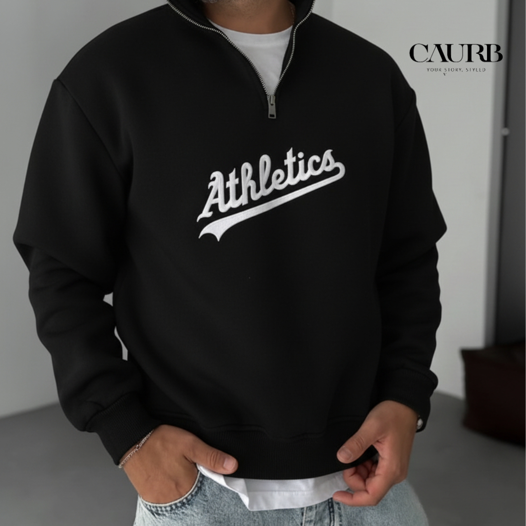 Sweat Zippé “Athletics” ( عبارة عن طرزة Athletics كلمة