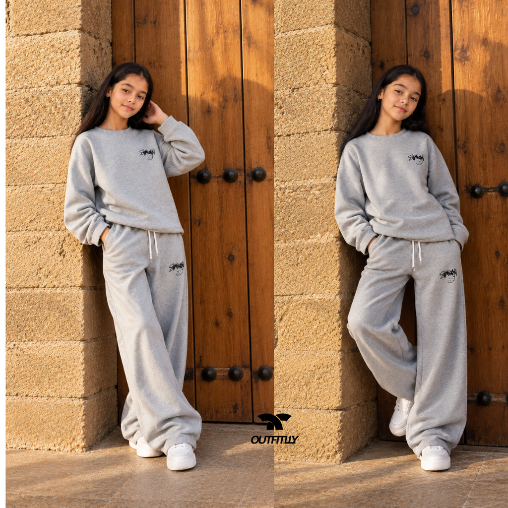 🖤 Ensemble Jogging Fille Noir – Style & Confort 🖤
