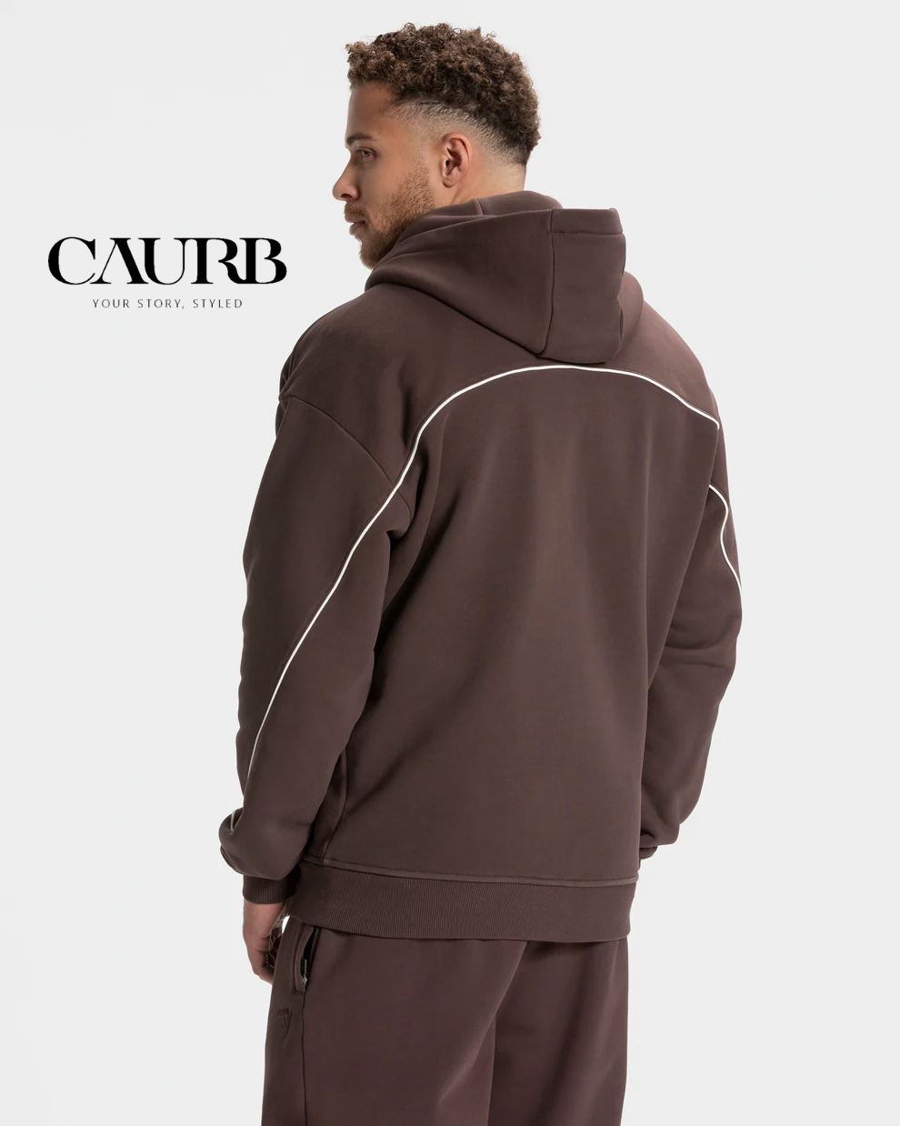Ensemble de Survêtement Marron - Hoodie Zippé et Pantalon