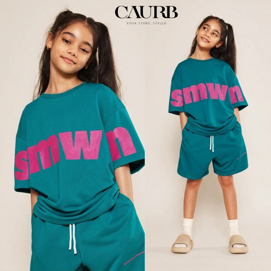 Ensemble Short et T-shirt Oversize "SMWN" – 100% Coton Premium