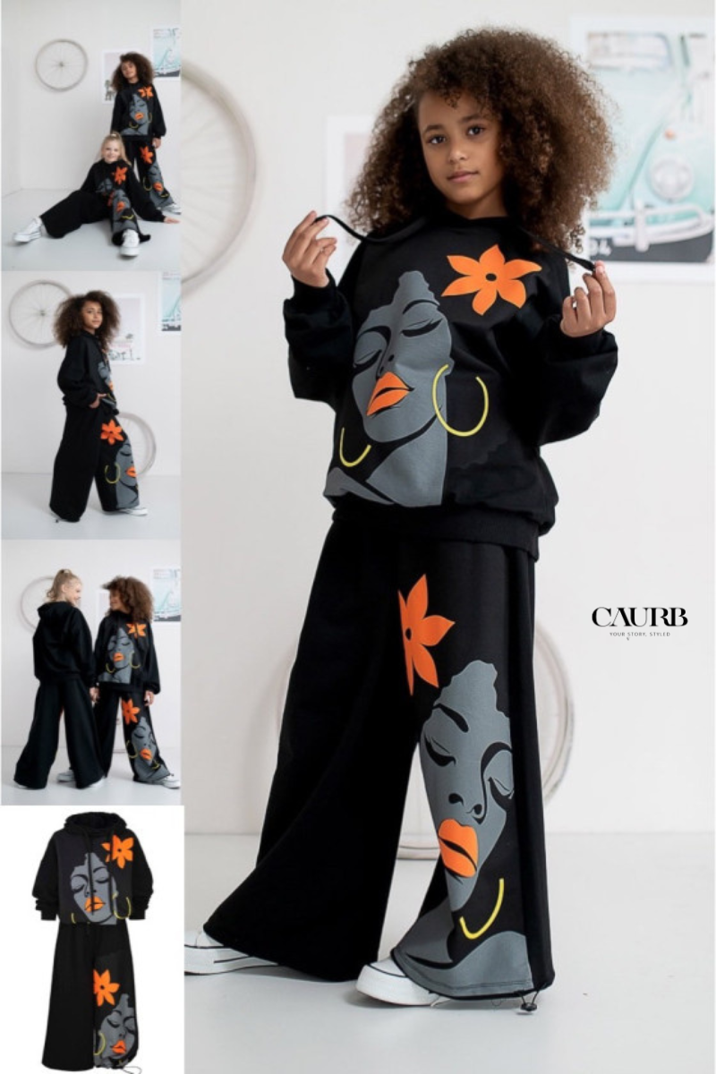 Ensemble sweat à capuche et pantalon large "GIRL"