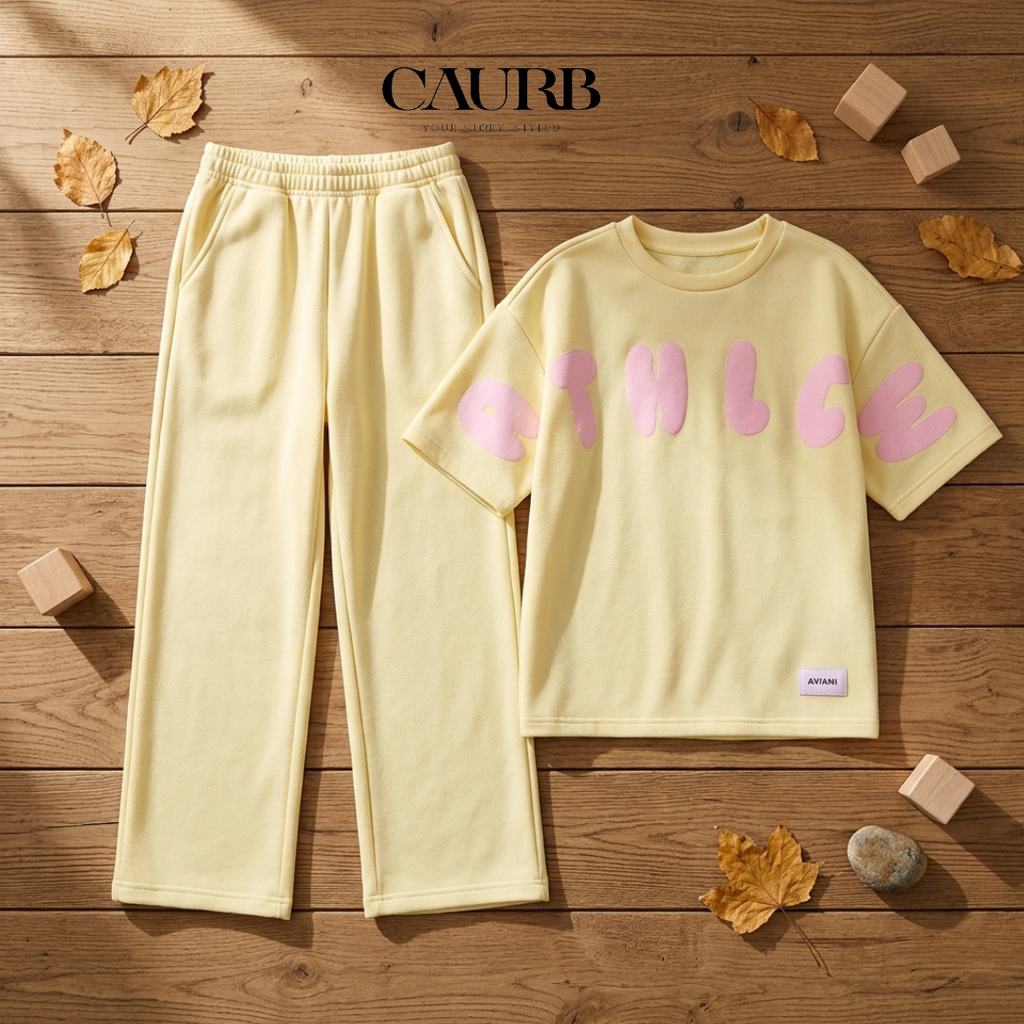 💛 Ensemble Décontracté 2 Pièces (T-Shirt Ample + Pantalon Confort) ☁️🌟