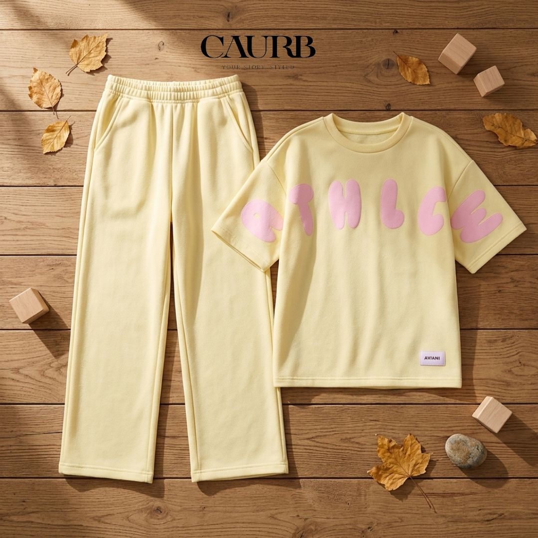 💛 Ensemble Décontracté 2 Pièces (T-Shirt Ample + Pantalon Confort) ☁️🌟