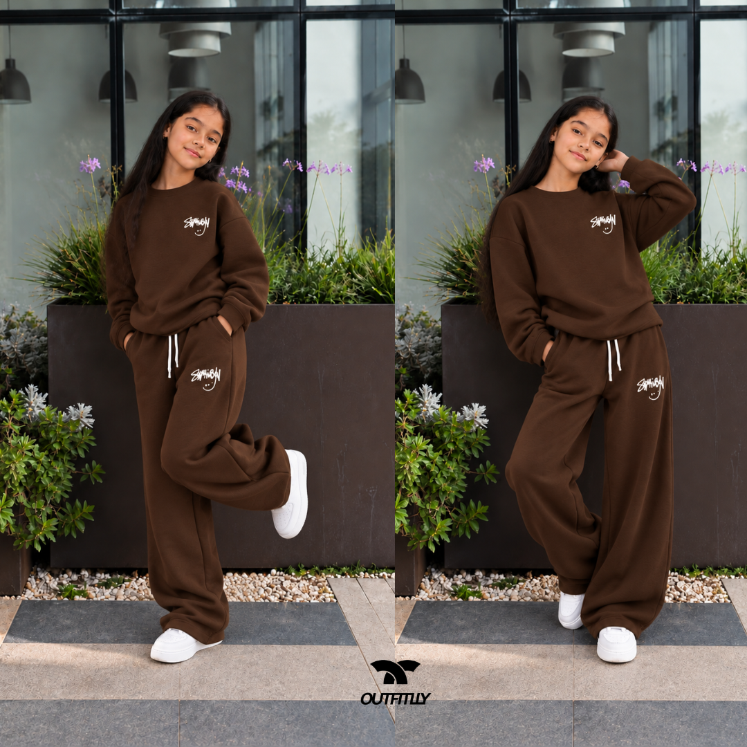 🖤 Ensemble Jogging Fille Noir – Style & Confort 🖤
