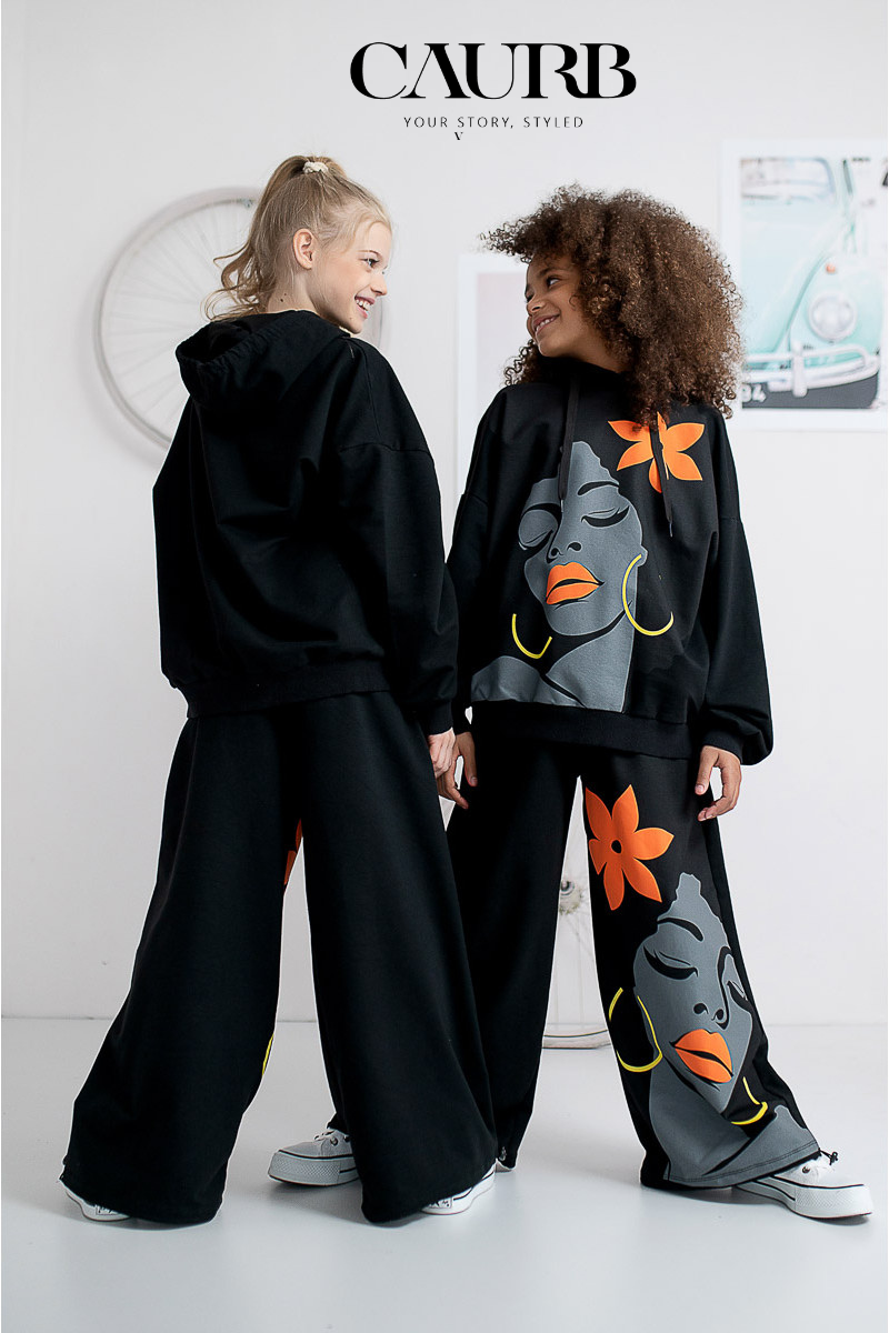 Ensemble sweat à capuche et pantalon large "GIRL"