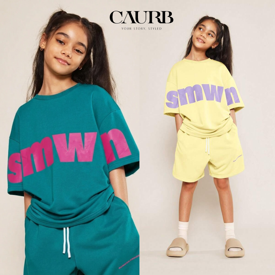 Ensemble Short et T-shirt Oversize "SMWN" – 100% Coton Premium