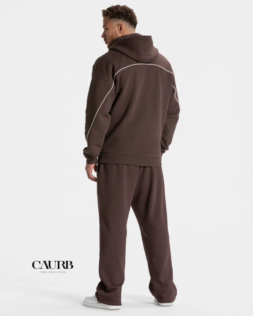 Ensemble de Survêtement Marron - Hoodie Zippé et Pantalon