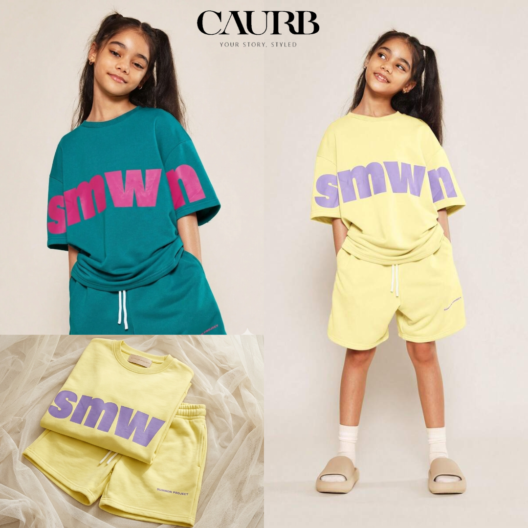 Ensemble Short et T-shirt Oversize "SMWN" – 100% Coton Premium