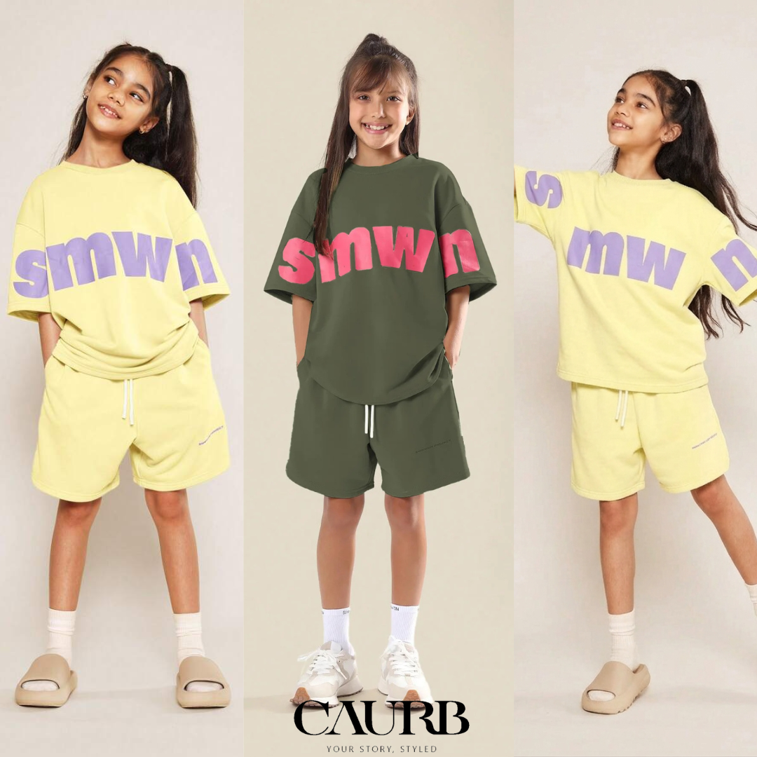 Ensemble Short et T-shirt Oversize "SMWN" – 100% Coton Premium