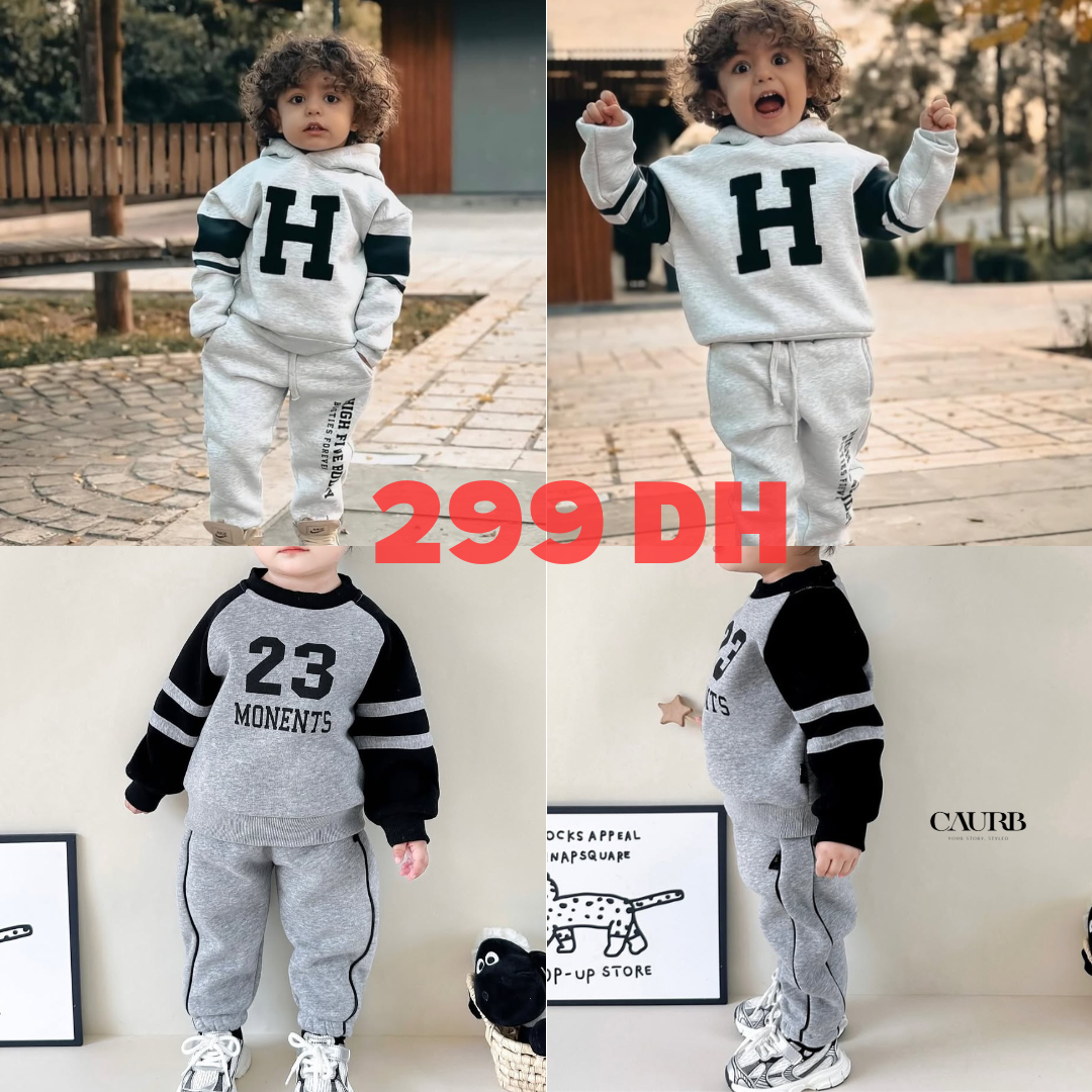 Ensemble d’hiver pour enfants – Tissu molletonné turc de haute qualité ❄️