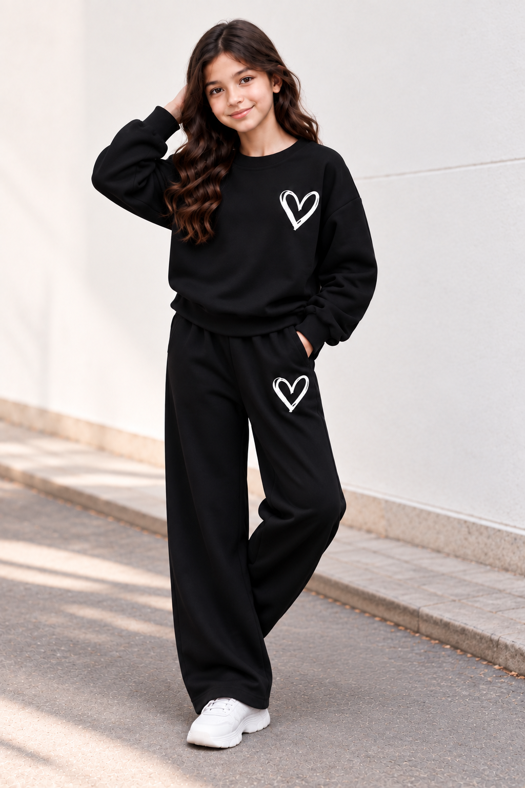 🖤 Ensemble 2 Pièces Fille « Heart »