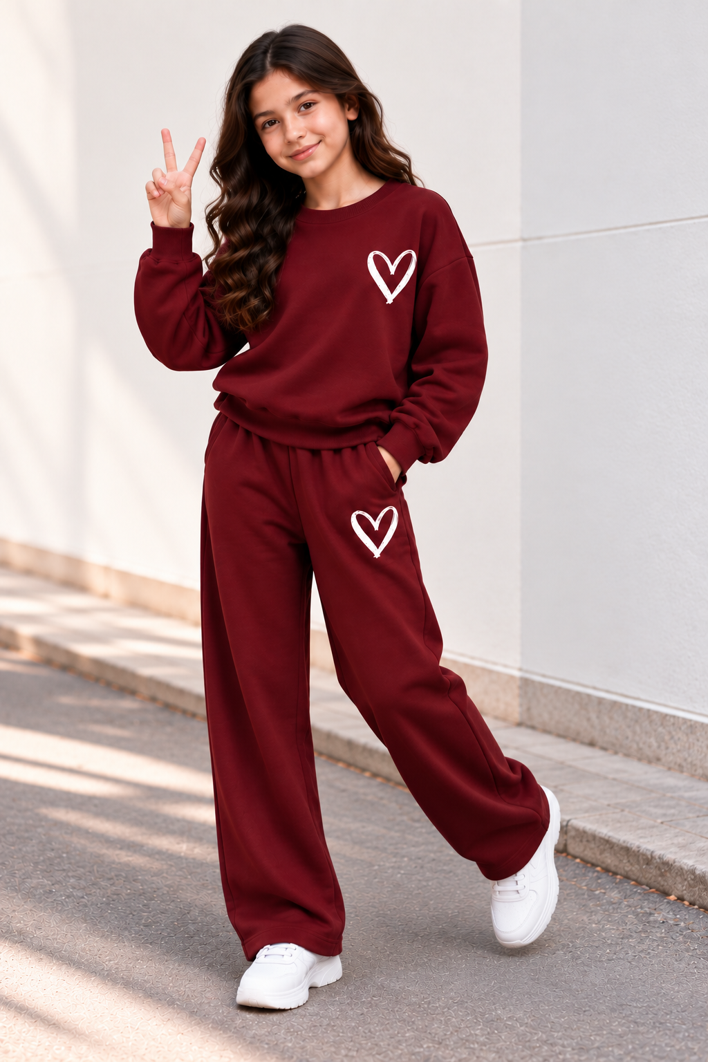 🖤 Ensemble 2 Pièces Fille « Heart »