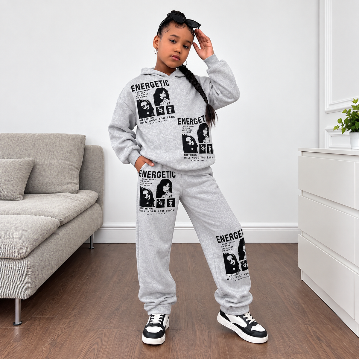 Ensemble enfant "Energetic" 🖤 en tissu Montoni Turquie