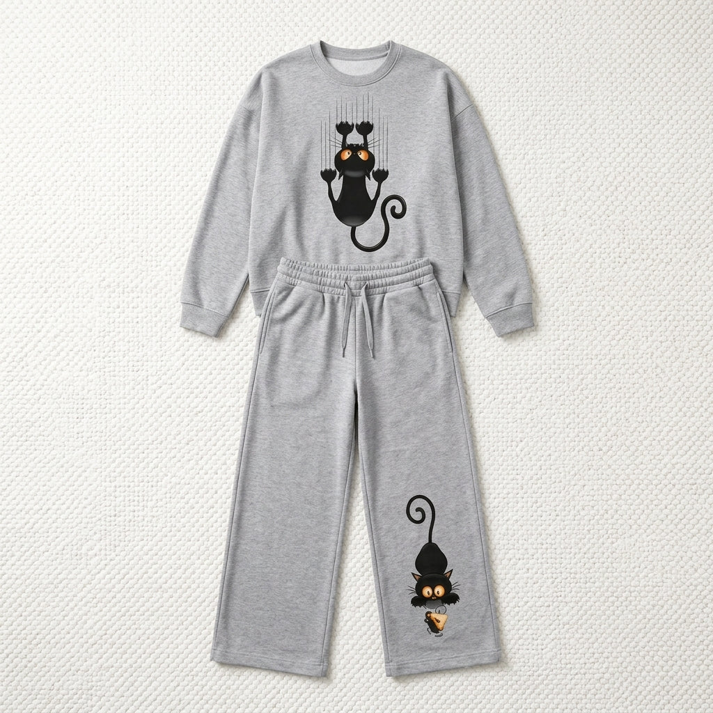 Ensemble Jogging Fille – Motif Chaton 🐱