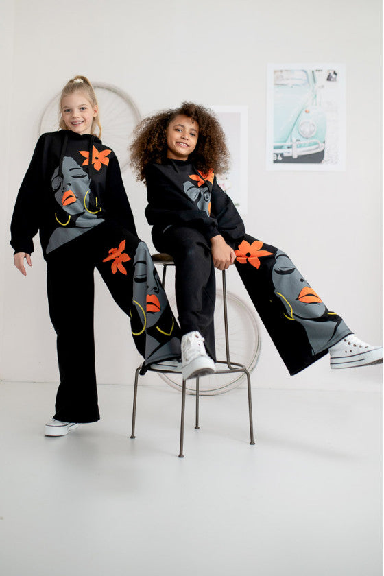 Ensemble sweat à capuche et pantalon large "GIRL"
